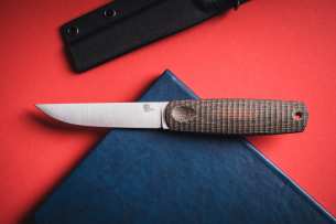 Owl Knife Нож с фиксированным клинком North-SF N690 Коричневая Микарта